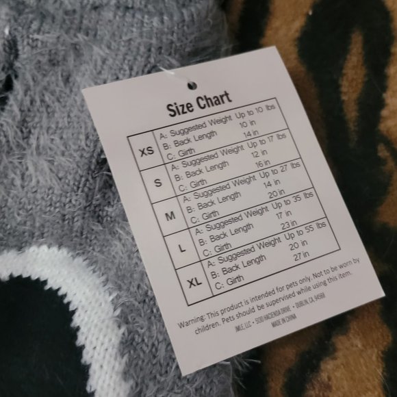 Pet Sweater Plush Dog or Cat W/BEAR .. xs ea.New w/ Tag! - Picture 4 of 4